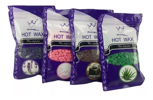 Perlas X4un Cera Caliente Depilatoria Granos 400gr Hot Wax