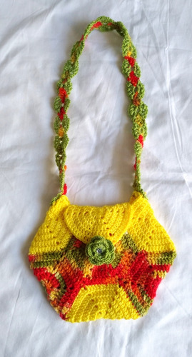 Cartera Niña Tejida A Crochet