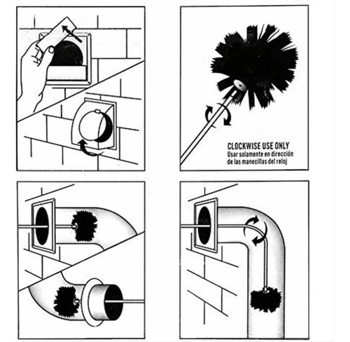 Kit Limpieza Chimenea Cañón Combustión Lenta Cubre 6 Mts