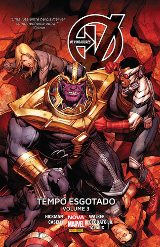 Os Vingadores: Tempo Esgotado - Volume 3, de Hickman, Jonathan. Editora Panini Brasil LTDA, capa dura em português, 2018