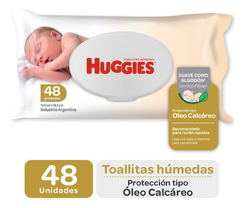 Huggies Toallitas Húmedas Protección Tipo Óleo Calcáreo 48 Unidades