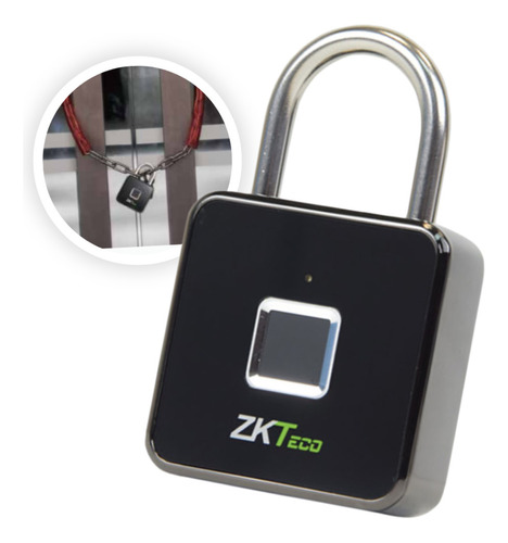 Candado Con Huella Dactilar Padlock Acero Inoxidable Zkteco