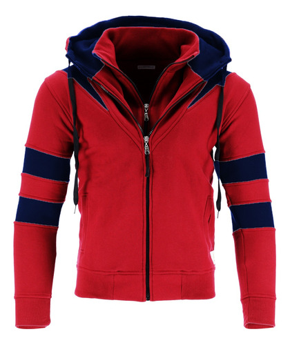 Campera Hoodie Hombre Invierno Friza Entallada A03