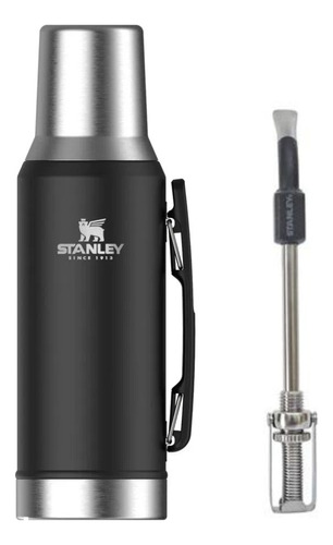 Set Mate System Stanley 1.2 Lts Y Bombilla Spring Negro Cuo