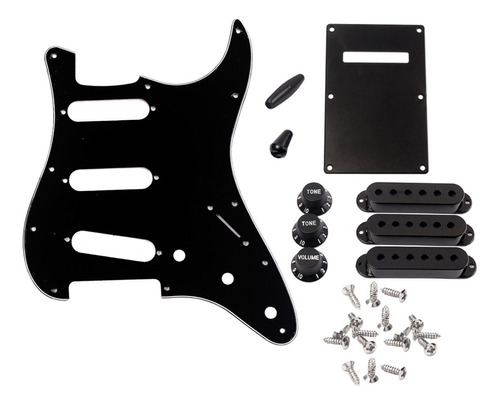 Juego De 3ply 11 Hole Sss Guitarra Pickguard + Placa 1