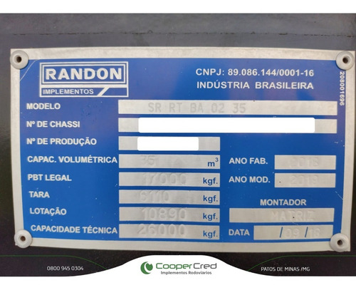 Imagem 12 de 15 de Rodocaçamba Randon Basculante 2019 Randon Com Pneus 9 Eixos