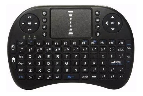 Mini Teclado Wireless Touch Pad Celular Pc Android Tv Smart Cor do teclado Preto