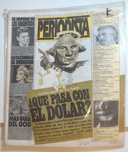 Revista El Periodista 123 Año 3 Fecha 22 De Enero  1987