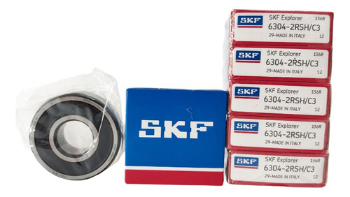 Rodamiento Sello Metal 6304-2z-c3 Marca Skf 