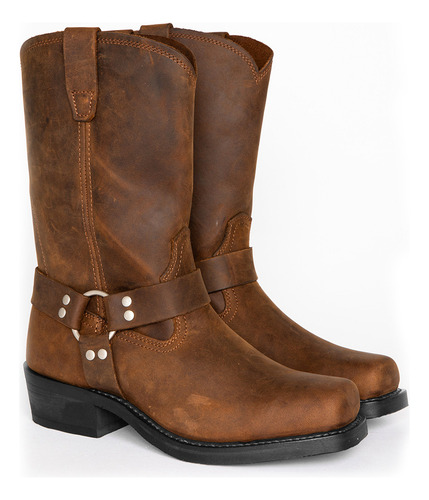 Botas Vaqueras Con Suela De Tacón De Madera Con Un Grosor Cu