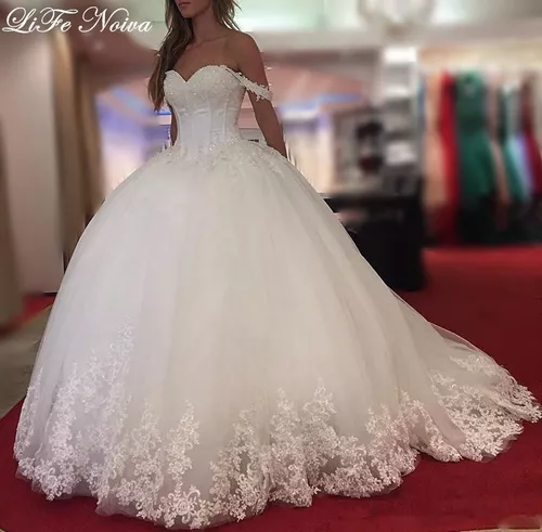 Vestido Noiva Princesa Casamento Linda Cauda Bordada + Véu