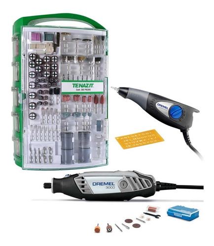 Dremel 3000 Mototool + Grabador 290-01 + 312 Accesorios