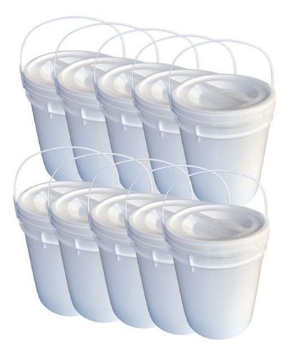 Balde Plastico Branco 12 Litros