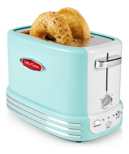 Tostadora Nostalgia Retro Wide, 2 Rebanadas, 5 Niveles De To
