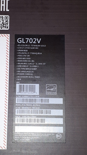 Asus Rog Gl702vs Gtx1070 I7-7700hq 12gb + Htc Vive Vr + Acc.