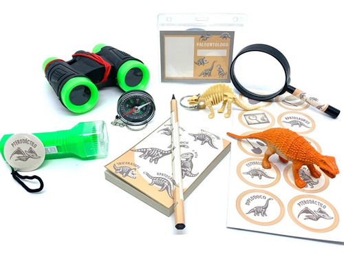 Imagem 1 de 7 de Super Kit Dinossauros Paleontólogo - 11 Ítens