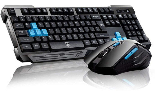 Kit Gamer Mouse Y Teclado Inalambricos Para Pc | Negro / ...