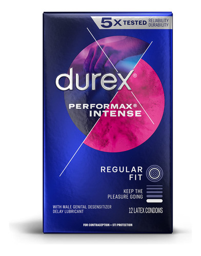 Durex Performax - Preservativos Intensos, Ultrafinos, Acanal