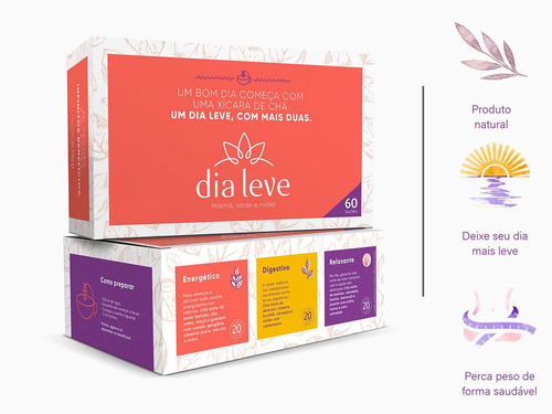 Chá Dia Leve Pra Emagrecer Refrescante Leve Antioxidante | MercadoLivre