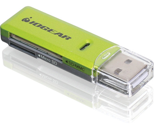 Iogear Sd/microsd/mmc Card Reader/writer (green)