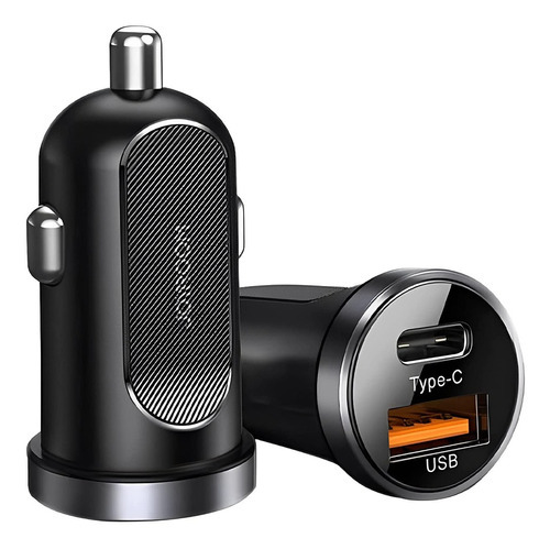 Cargador de coche Joyroom 30 W Pd USB C de 2 puertos negro
