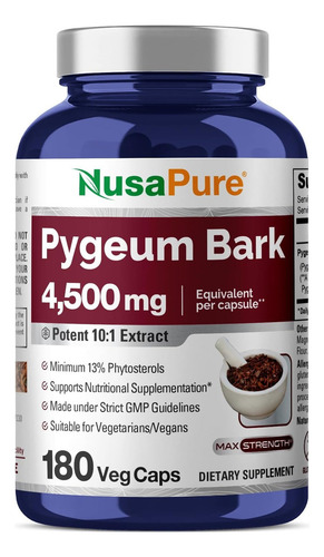Suplemento En Cápsula Nusapure Suplemento Pygeum Bark X 0g
