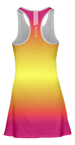 Imagem 6 de 6 de Vestido Beach Tennis C/ Shorts Degrade Rosa Beachwear