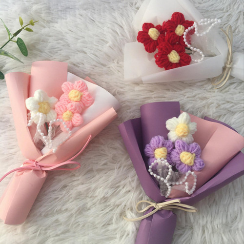 2 Ramo De Punto Hecho A Mano, Flores De Punto, Ramo Estilo E