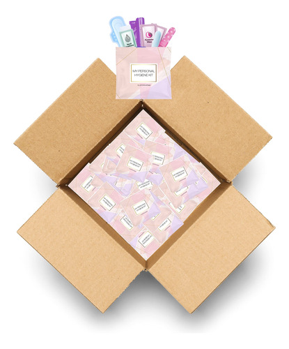 Kit Menstrual Estilo Rosa Claro, Paquete De 60 Unidades | Co