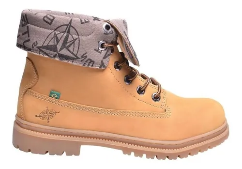 Bota Botina Coturno Azimute Brasil Vento Adventure Couro