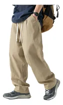 Comprar Pantalón Casual Holgado De Talla Grande De Puro Algodón