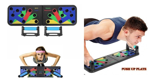 Imagen 3 de 10 de Push Up Barra Tablero Para Planchas Flexiones Multi