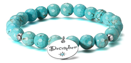 Xiwen Pulsera De Piedra Natal De Diciembre, Pulsera De Cuent