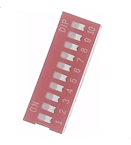 Pack X5 Interruptor Dip Switch 10 Posiciones 2.5mm