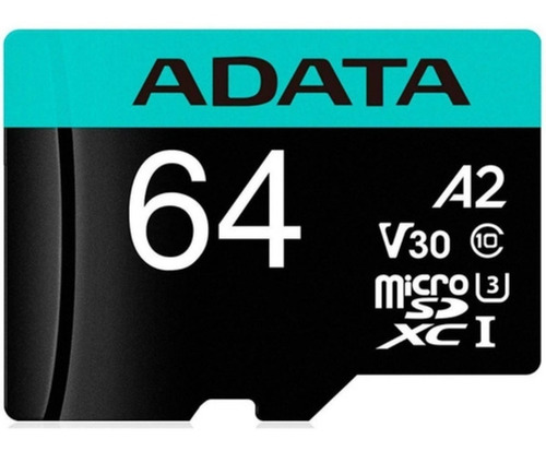 Imagen 3 de 4 de Tarjeta De Memoria Adata Ausdx64gui3v30sa2-ra1 Premier Pro Con Adaptador Sd 64gb