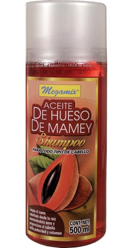 Shampoo Aceite De Hueso De Hueso De Mamey  500ml Megamix