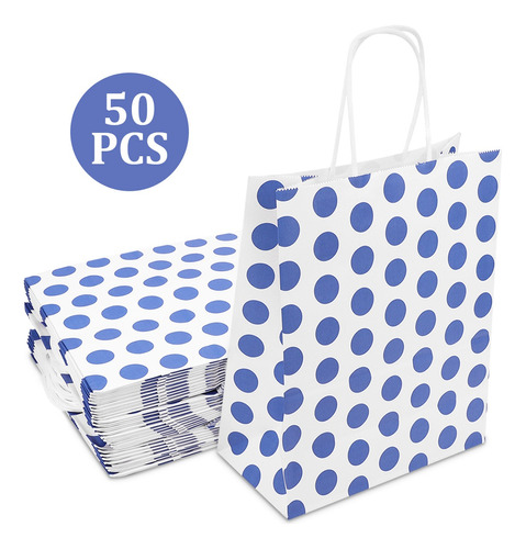 50 Pcs Bolsas De Papel Kraft Ecologicas Con Estampados