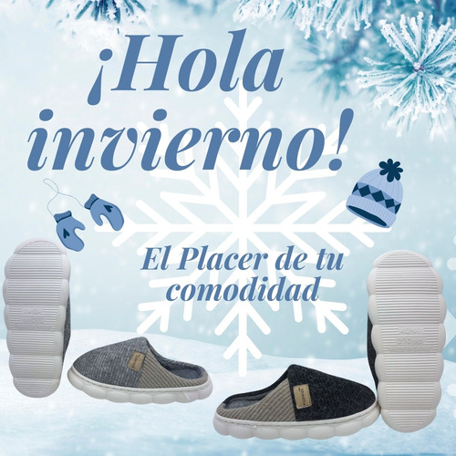 Pantufla Chinela Térmica Con Corderito Sintético Para Hombre