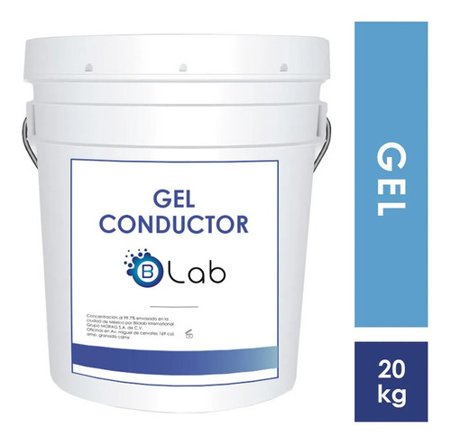 Imagen 1 de 5 de Gel Conductor Neutro Para Ultrasonido Cavitación 20kg Biolab