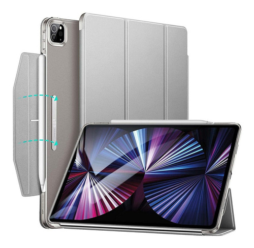 Funda Magnetica Con Sosten Lapiz Para iPad Pro 11 3 Gen Gris