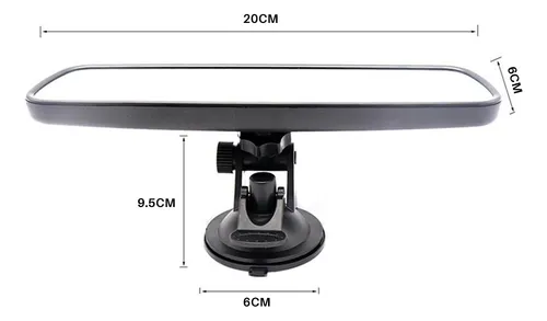 Espejo Retrovisor Para Coche Y Camión, Universal, Negro, Con