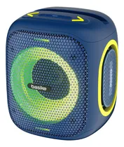 Comprar Caixa de Som Portatil Bluetooth Rádio Fm Subwoofer Ativo Sharp Boombox Hifi com Rgb Tws Bateria 8h 30w Cor Azul Marinho 110v 220v Basike Ba-rad127