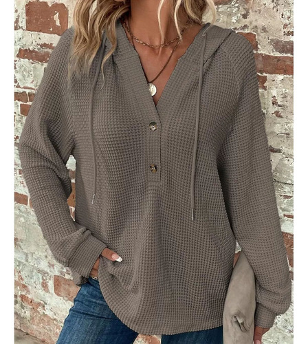 Moletom Com Capuz Feminino Tecido Estilo Casual
