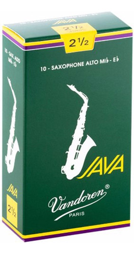 Cañas Sax Alto 2 1/2 Vandoren Java Sr2625(10)