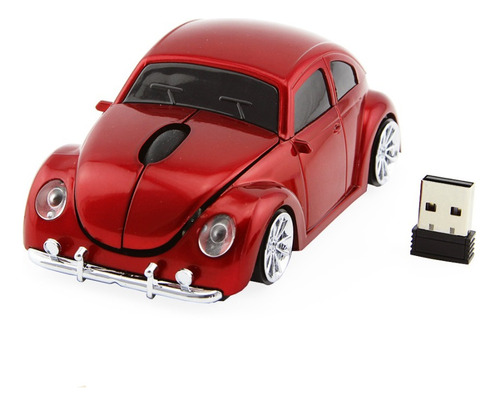 Accesorio Volkswagen Mouse Inalambrico Rojo