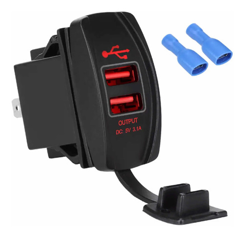 Cargador Usb 12-24v Toma Embutir Enchufe Auto Moto Náutica