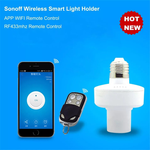 Imagen 10 de 10 de Sonoff Socket Slampher Inteligente E27 Wifi Y Rf