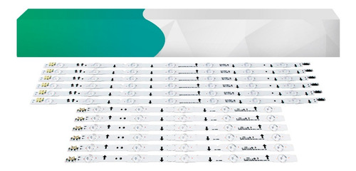 Kit 12 Barras Led Compatíveltv Ue50h5000aw Un50j5500 Un50h6