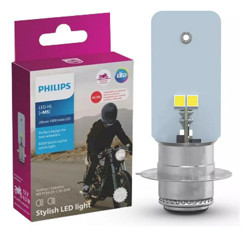 Lâmpada Farol De Led Philips M5 Bros125 Bros150 Biz 100 125