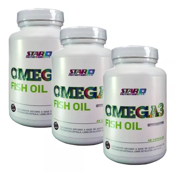 3 Aceite Pescado Omega 3 Fish Oil  60 Caps - Star Nutrition